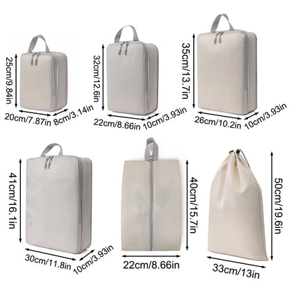 Packing Cubes Set 6-Piece – Compressible Travel Organizer Bags