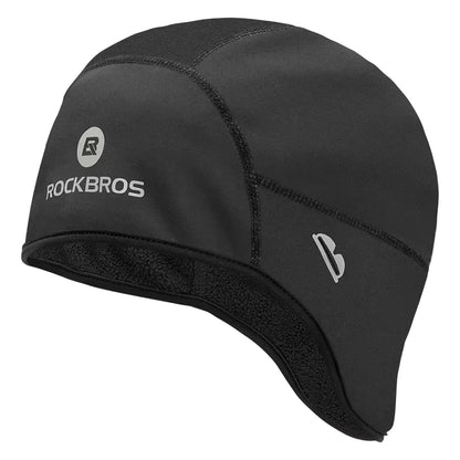 ROCKBROS Winter Cycling Cap Windproof Thermal Fleece Skull Cap with Ear Covers
