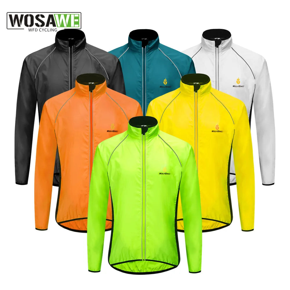 Men's Reflective Cycling Jacket Windproof Waterproof MTB