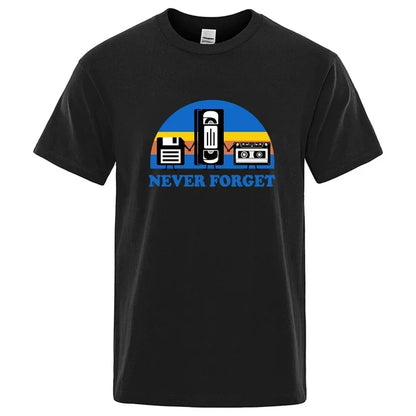 Never Forget Graphic T Shirt Funny Music Cotton Blend Tee
