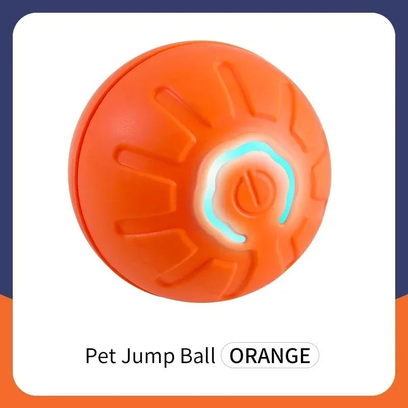 Interactive Smart Pet Toy Ball – Auto Rolling, RGB Lights, USB Rechargeable for Dogs & Cats