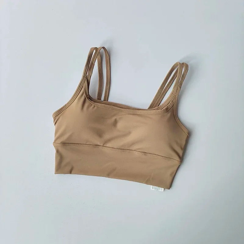 Women's Padded Sports Bra – Shockproof Support Yoga Fitness Top