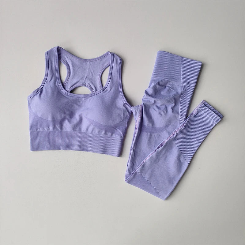 Women's 2-Piece Yoga Set – Sports Bra & High-Waist Leggings