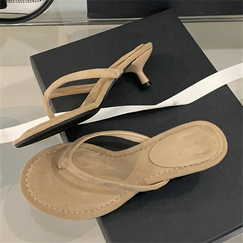Low Heel Toe-Ring Sandals for Women – Elegant Summer