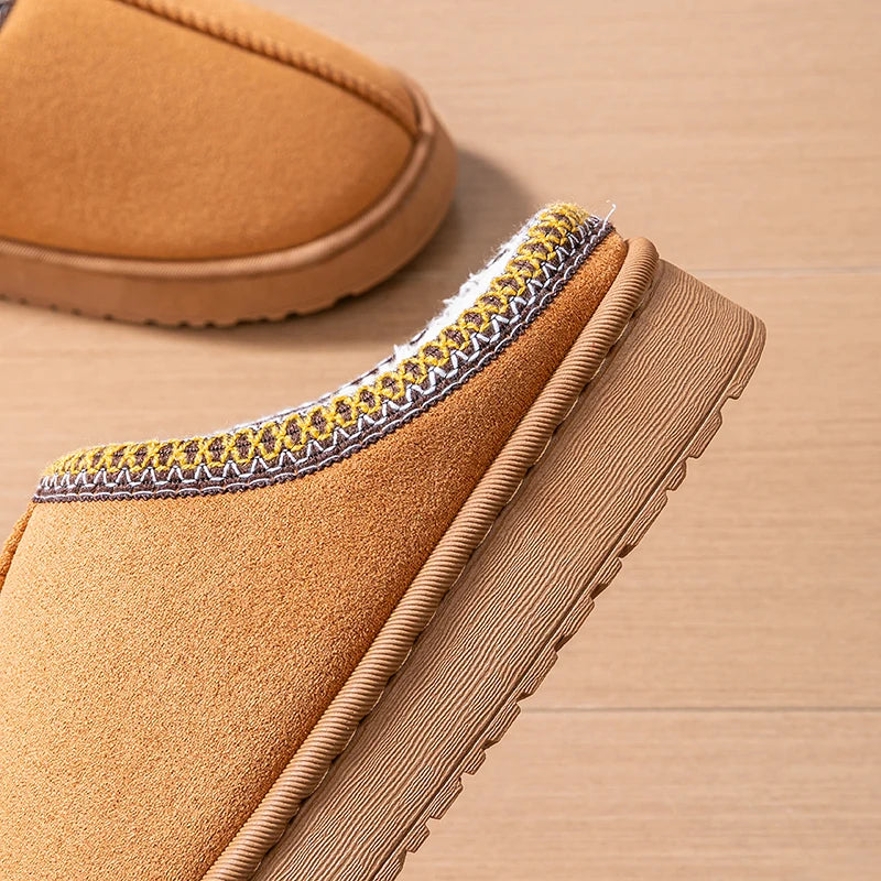 Women S Plush Slippers Winter Warm House Shoes Thick Eva Sole Indoor Outdoor Use Cozy Non-Slip