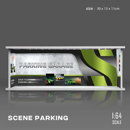 Garage Scene Diorama Model Kit – Collectible Decoration (No Dolls or Cars Included)