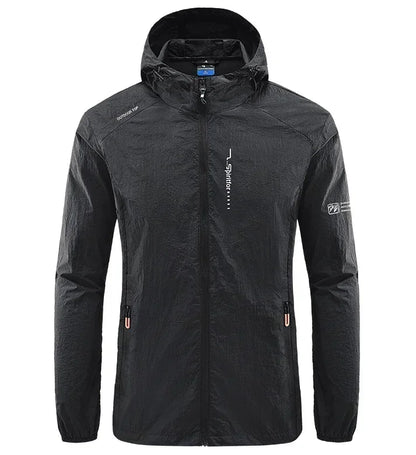 UPF 50+ Men's Windbreaker Jacket – UV Protection Quick Dry Outdoor Hoodie