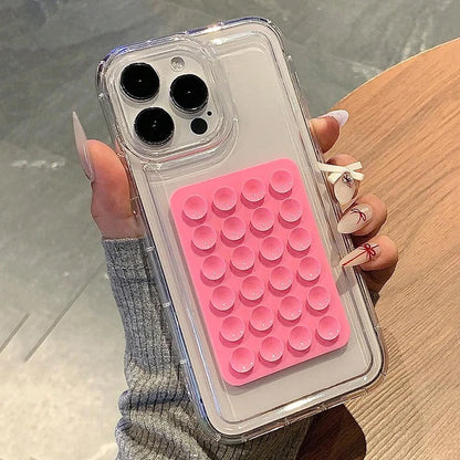 Phone Case Iphone 17 16 15 14 Pro Max Air 16e 11 12 13 7 8 Xr X 3d Suction Cup Airbag Transparent