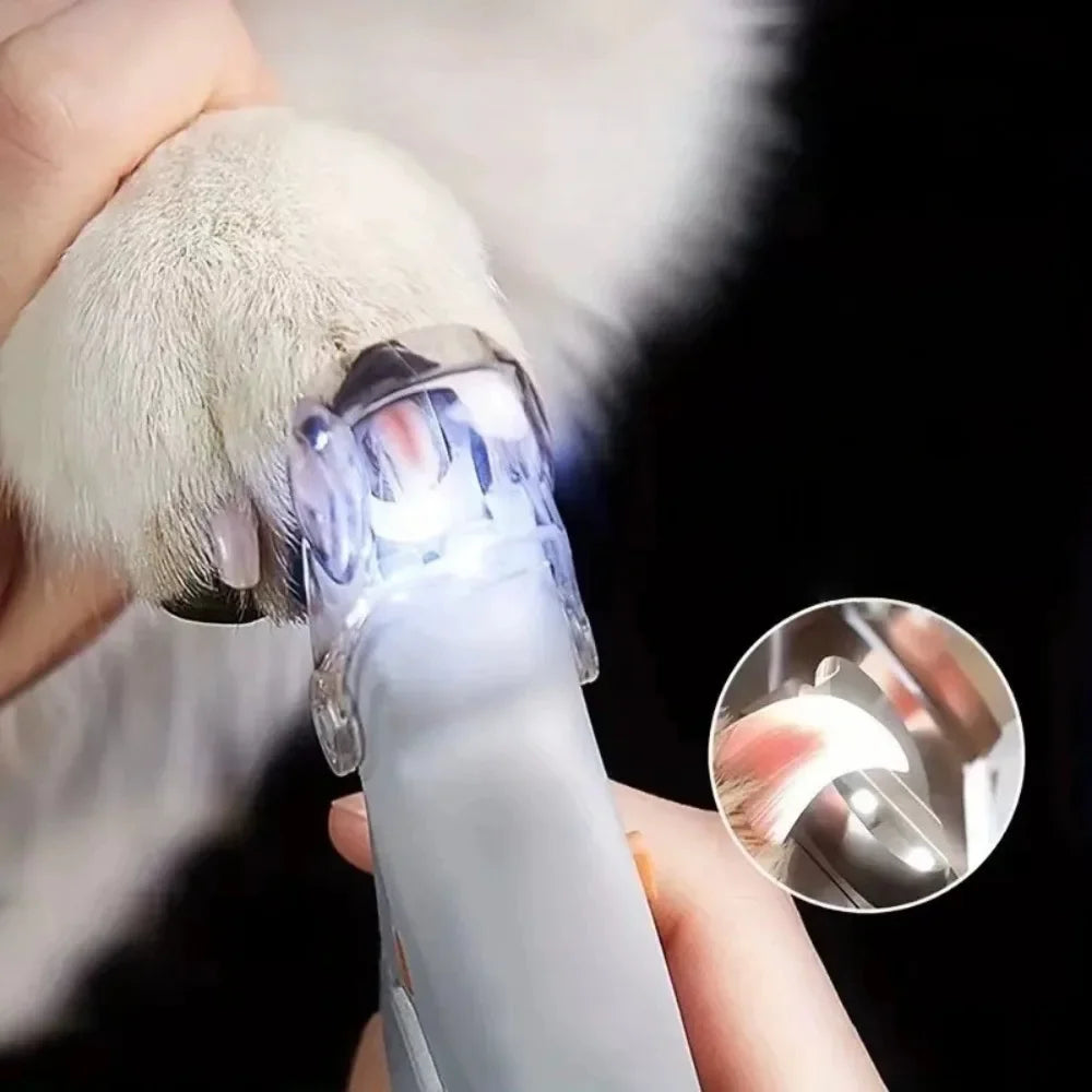 Professional Pet Nail Clipper with LED Light & Magnifier