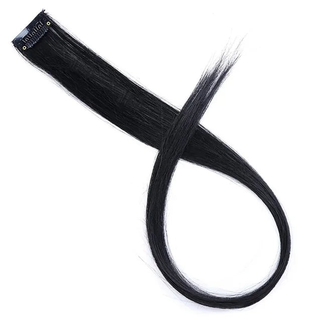 Clip-In Hair Extensions 22 Inch Straight Synthetic – Rainbow Colors
