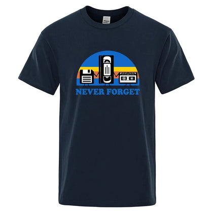 Never Forget Graphic T Shirt Funny Music Cotton Blend Tee