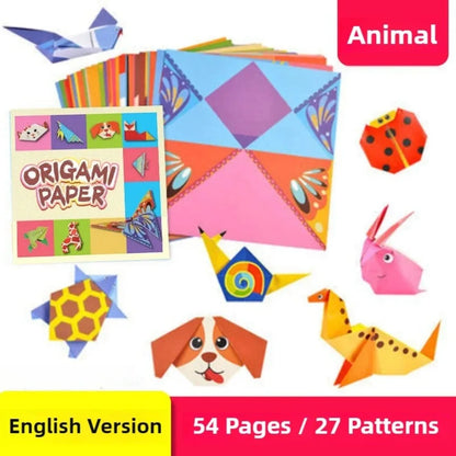 Kids Origami Paper Craft Kit – 54 & 108 Pages DIY Folding Book