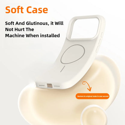 Magnetic Original Liquid Silicone Case Iphone 12 13 14 15 16 17 Pro Max Magsafe Cases Air Phone Back