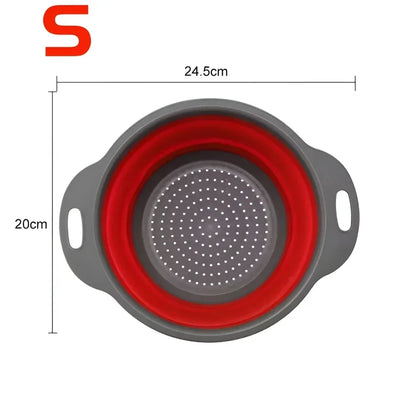 Collapsible Silicone Colander – Foldable Kitchen Strainer