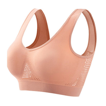 Seamless Sports Bra – High Support, Shockproof, Breathable Mesh