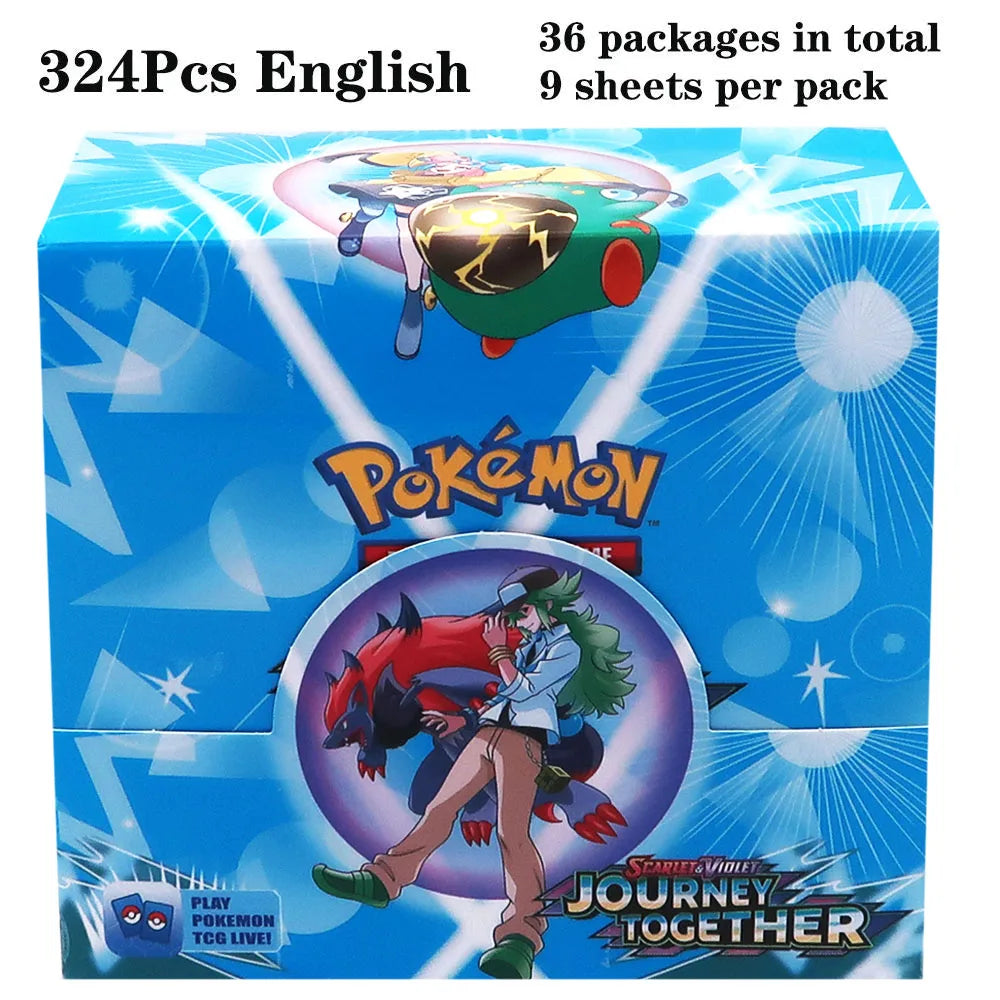 324pcs Pokemon Tcg Sword Shield Tempest Bonds Booster Box Trading Card Game Kids Toys Board