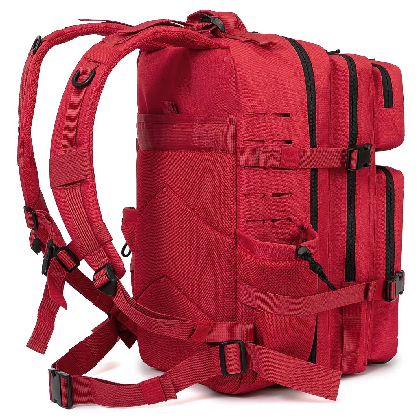 Tactical MOLLE Hiking Backpack – 25L/45L Laser Cut Rucksack with Dual Cup Holders