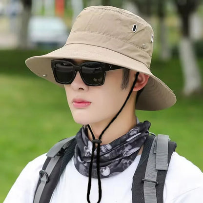 Wide Brim Bucket Hat – UV Protection Outdoor Sun Hat