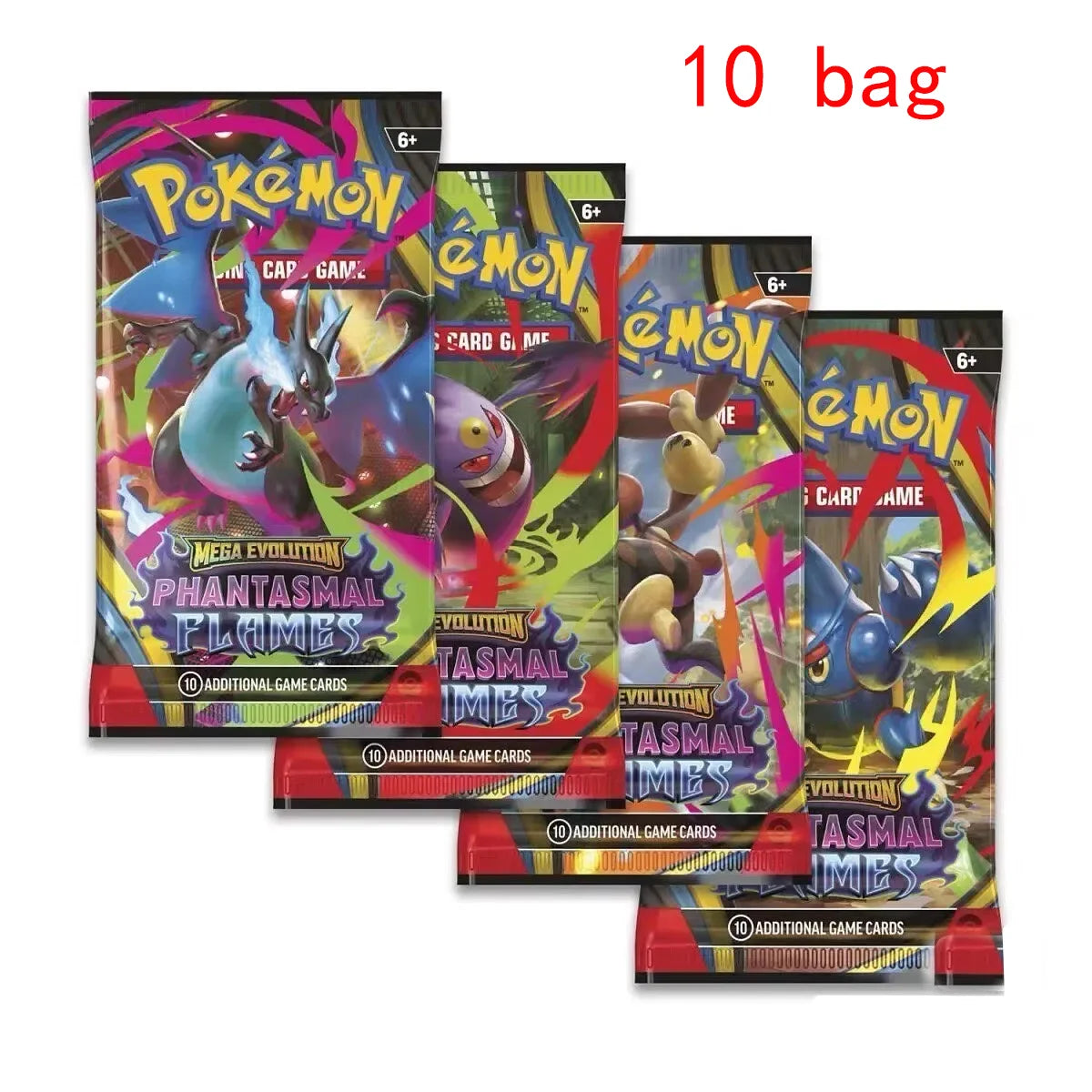 360 Pack Pokémon Mega Evolution Phantasmal Flames English Trading Cards
