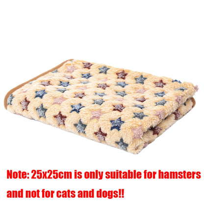 Soft Flannel Pet Blanket – Paw Print Mat for Dogs & Cats
