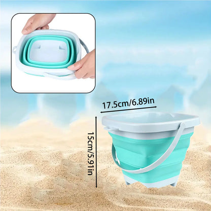 Kids Beach Sand Shovel & Folding Bucket – Outdoor Play Toy