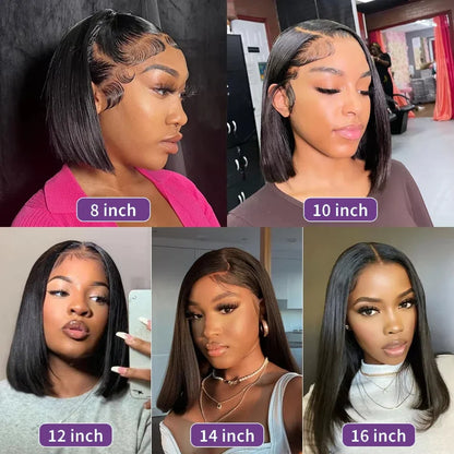 Bone Straight Bob Wig 13x4 / 4x4 Lace Front Human Hair Pre-Plucked Brazilian