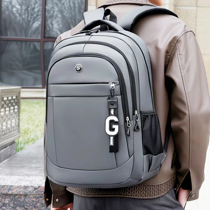 Oxford Laptop Backpack – Durable Multi-Zipper Work Bag for Men & Women