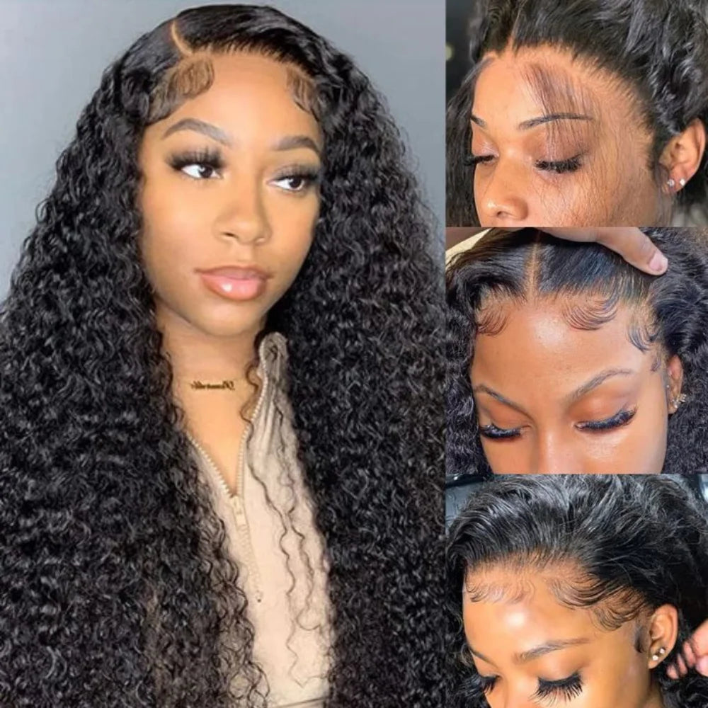 Natural Deep Wave Human Hair Wigs 40 Inch Extra Long 13x4 13x6 Hd Lace Frontal Design 250 Density