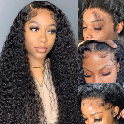 Natural Deep Wave Human Hair Wigs 40 Inch Extra Long 13x4 13x6 Hd Lace Frontal Design 250 Density