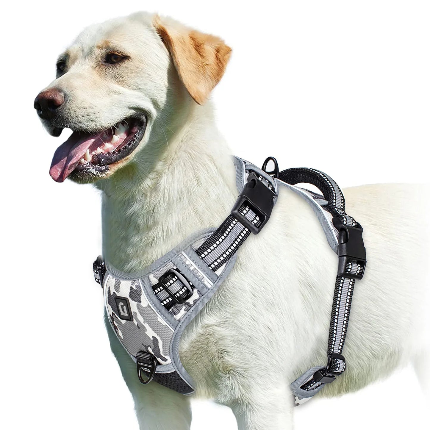 No Pull Dog Harness – Adjustable Soft Padded Vest with Control Handle