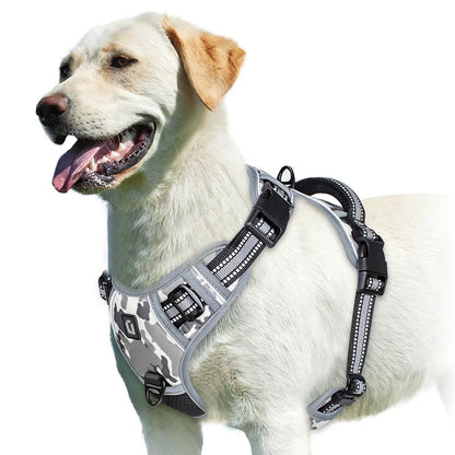 No Pull Dog Harness – Adjustable Soft Padded Vest with Control Handle