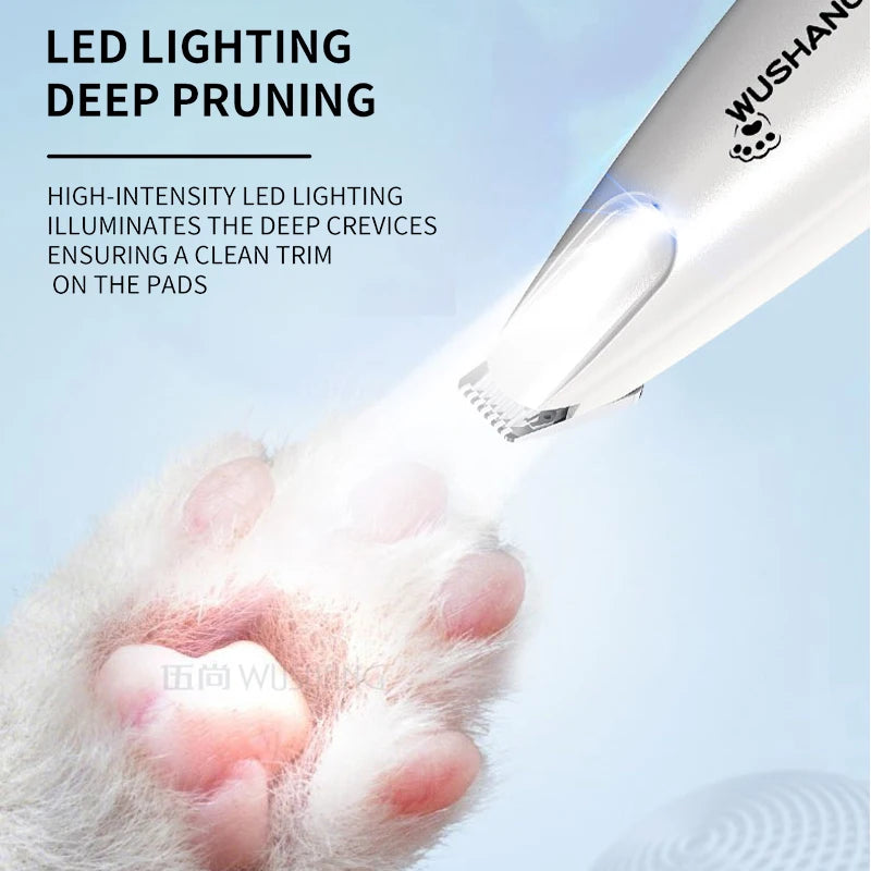 Pet Hair Trimmer with LED Light & Digital Display