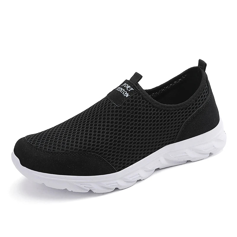 Slip-On Mesh Sneakers Men – Lightweight Breathable Walking Shoes