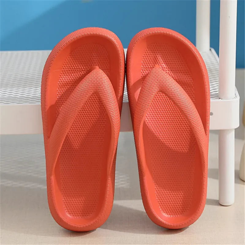 Women's Platform Flip Flops – Cushioned EVA Non-Slip Beach Sandals