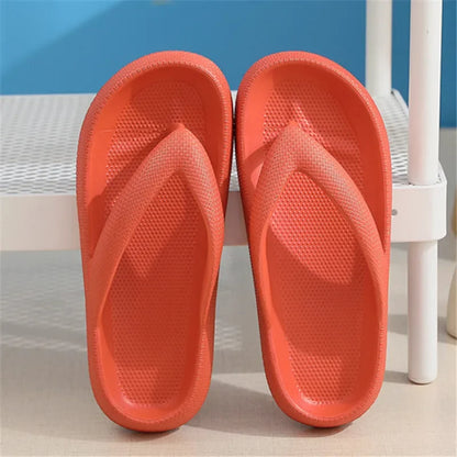 Women's Platform Flip Flops – Cushioned EVA Non-Slip Beach Sandals