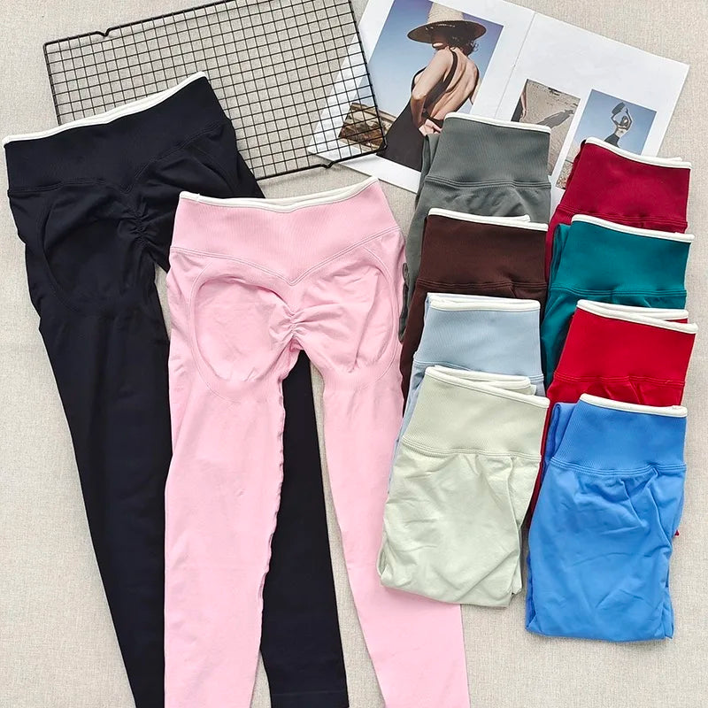 Women's High-Waist Butt-Lifting Yoga Leggings – Seamless Fitness Pants