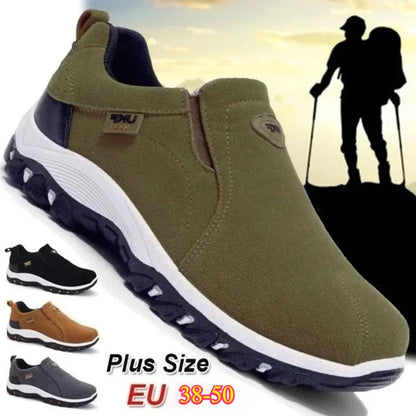 Men's Slip-On Hiking Shoes | Waterproof Anti-Slip Outdoor Sneakers