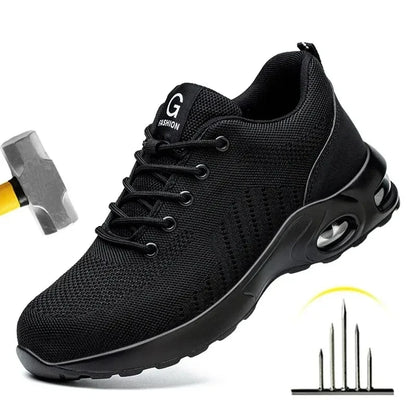 Steel Toe Safety Shoes Breathable Non-Slip Work Sneakers for Men and Women