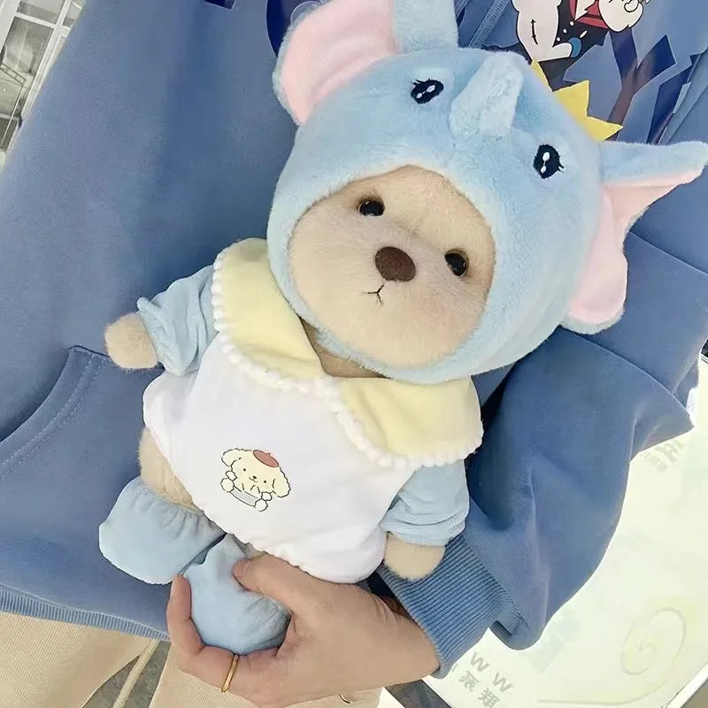 Teddy Bear Plush Toy with Changeable Outfits – Cute Stuffed Animal Doll