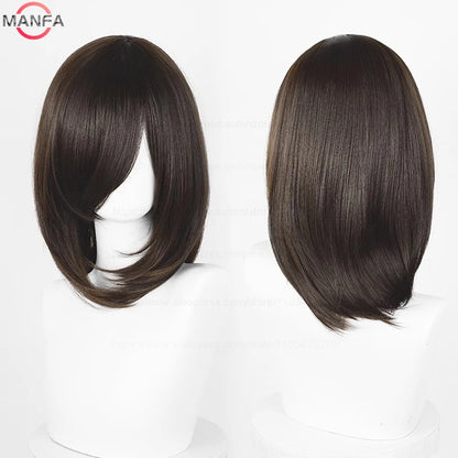 Anime Cosplay Wig - 40cm Medium Straight Wig with Bangs
