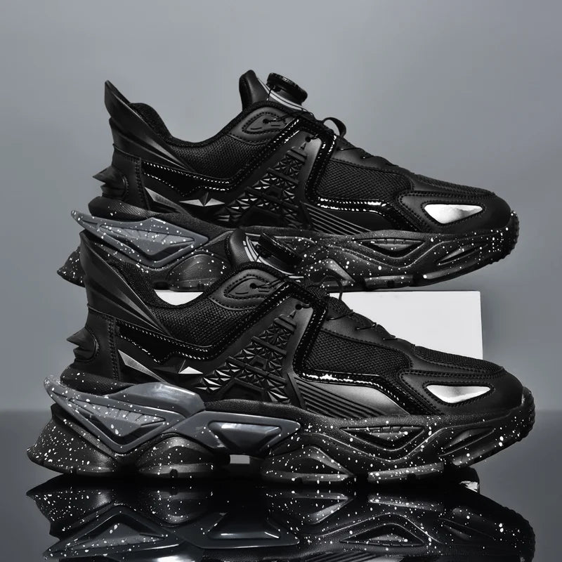 Men's Chunky Sneakers – Air Cushion Sole, Breathable Casual Running Shoes
