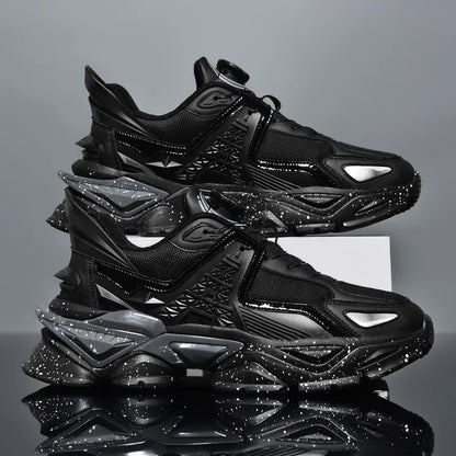 Men's Chunky Sneakers – Air Cushion Sole, Breathable Casual Running Shoes