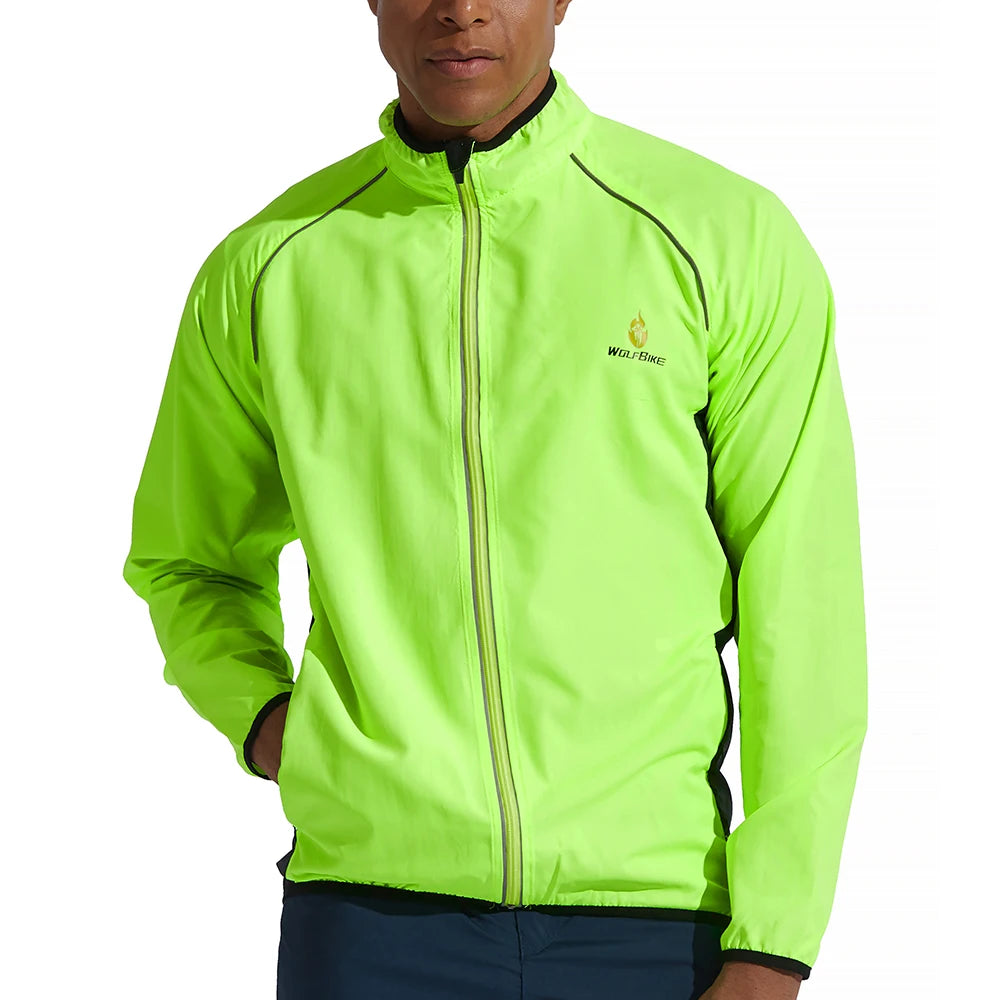 Men's Reflective Cycling Jacket Windproof Waterproof MTB