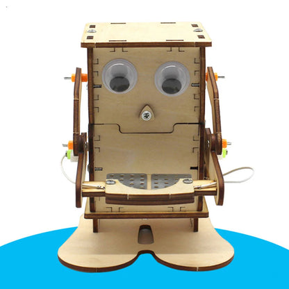 Coin-Eating Robot DIY Wooden STEM Kit for Kids