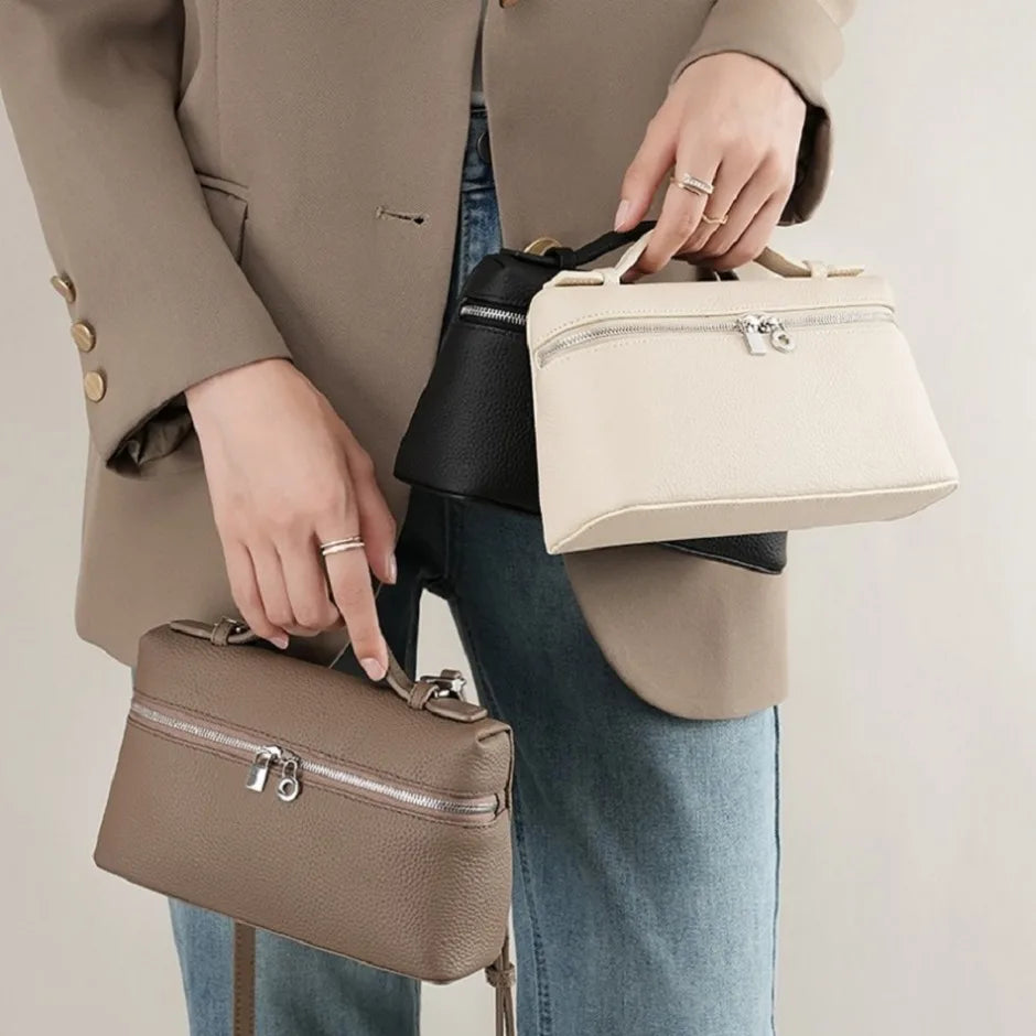 Mini Lychee Grain Leather Crossbody Bag for Women