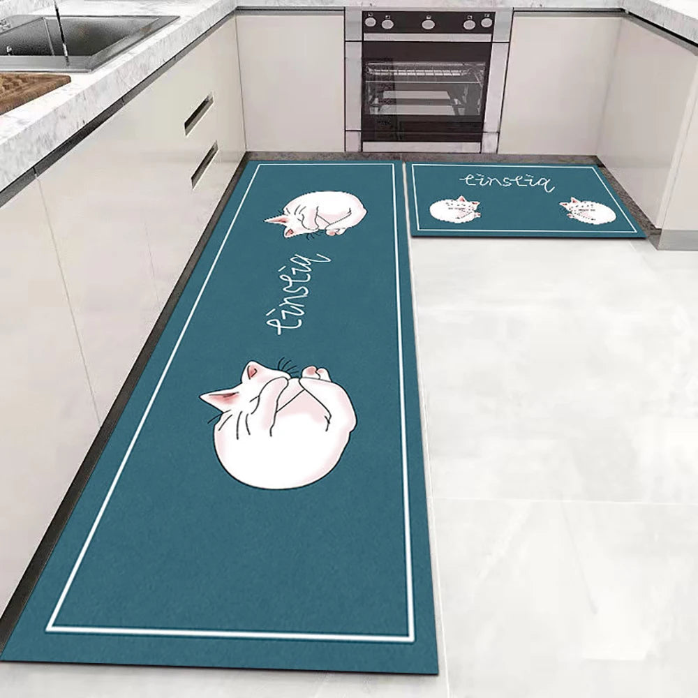 Anti-Slip Kitchen Floor Mat Set – Soft Washable Area Rug for Kitchen, Bedroom & Hallway