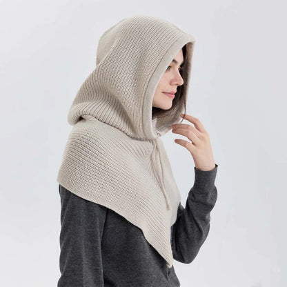 Knit Balaclava Hood Scarf – Warm One-Piece Neck Cover
