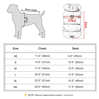 Padded Dog Puffer Coat – Winter Jacket for Small & Medium Dogs