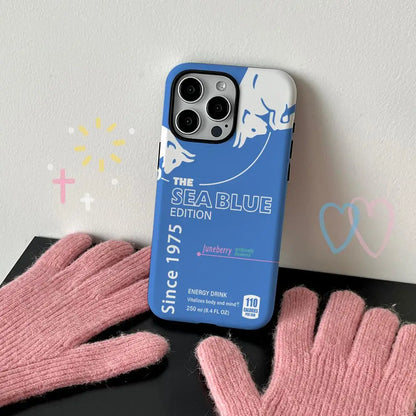 Bull Drink Stylish Design Phone Case Film Shell Iphone 16e 16 15 14 13 12 11 Pro Max Plus Xs