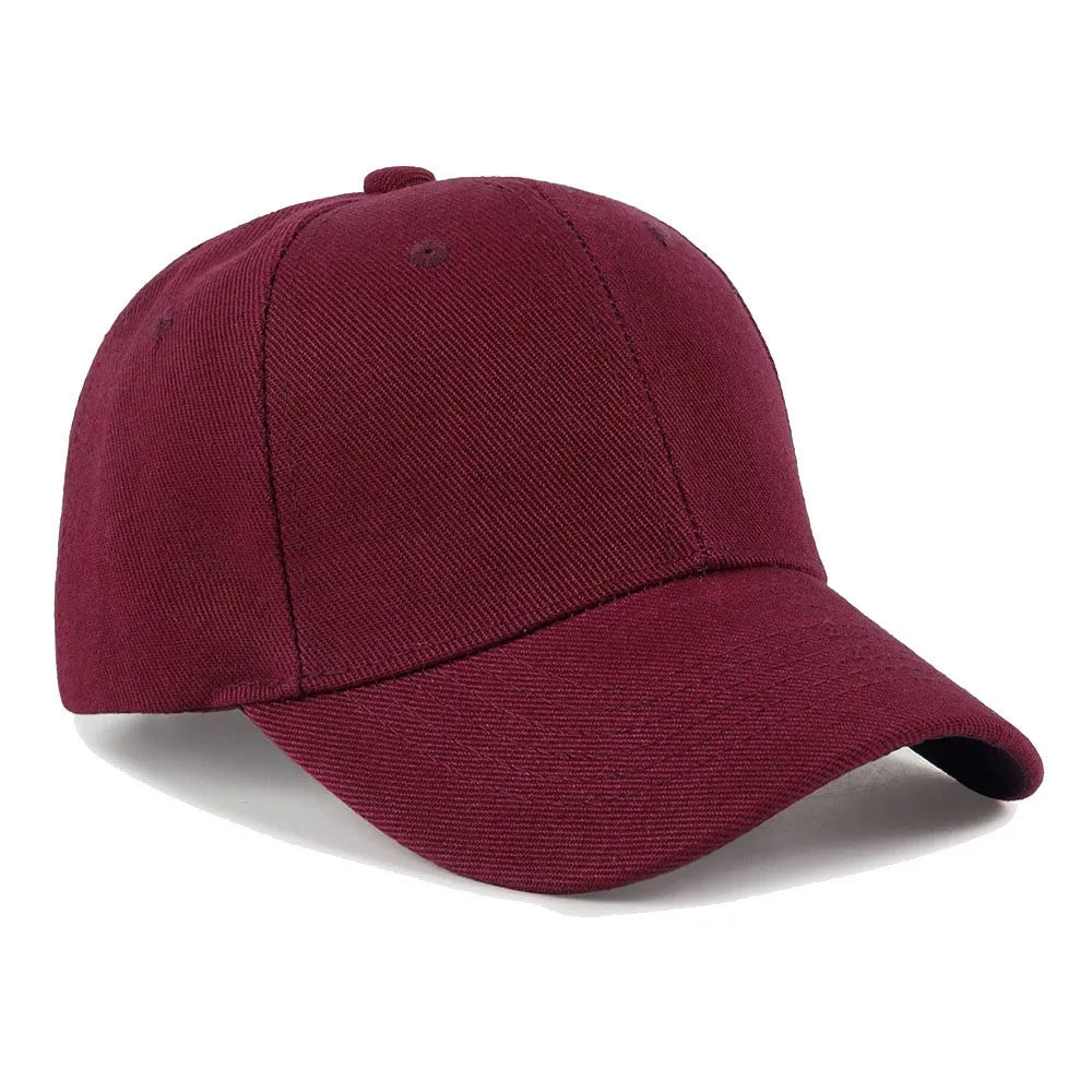 Plain Baseball Cap – Unisex Adjustable Snapback Hat